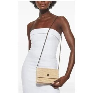 Kurt Geiger shoreditch woven ivory crossbody and clutch bag - stunning and rare